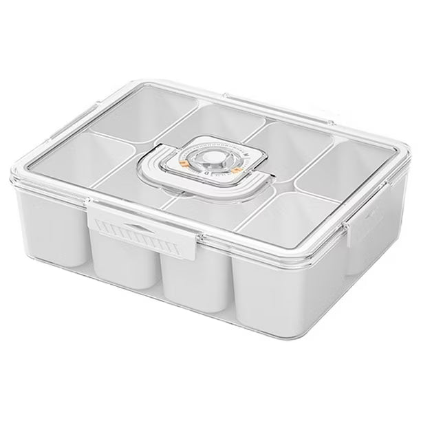 Cook With Color 8-Compartment Snackle Box with Lid & Handle
