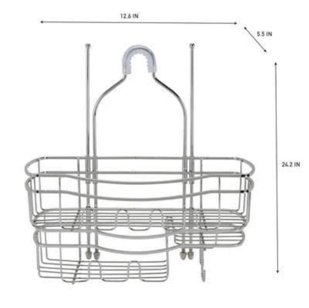 Adhesive Shower Caddy – No Drill Bathroom Organizer